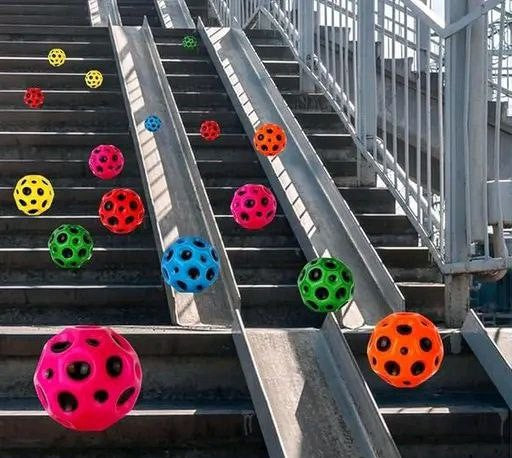 Moon Balls for Kids – Pack of 4 Soft & Lightweight High Bounce Balls – Fun Jumping Toy for Toddlers