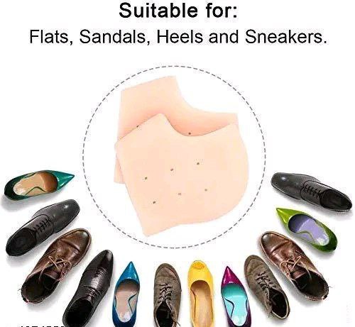 Half Heel Socks For Foot Care, Pain Relief & Heel Cracks- 1 Pair (Free Size)