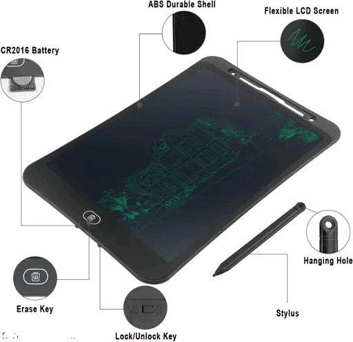 LCD Writing Pad for kids (12 inch)-Multicolor(Pack of 1)