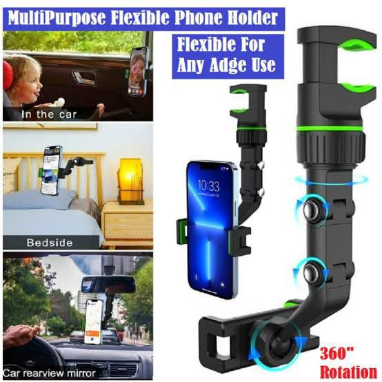 Multi-Purpose New Flexible Car Mobile Holder (Rear View)