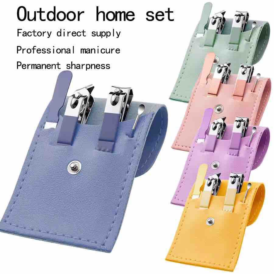 4 in 1 Nail Tool Set (Imported)-Multicolor