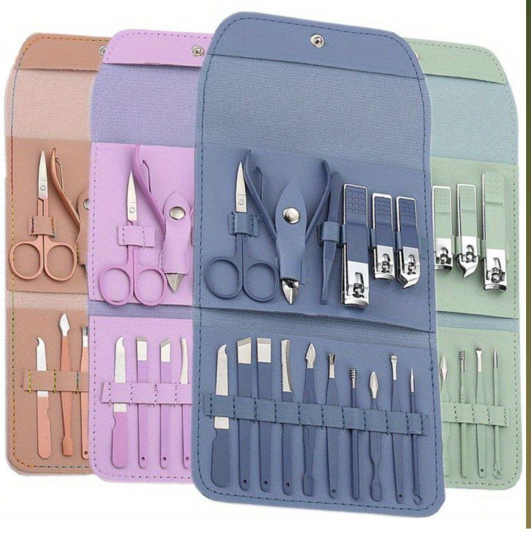Multipurpose Nail Tools (Set of 16 pcs)-Multicolor