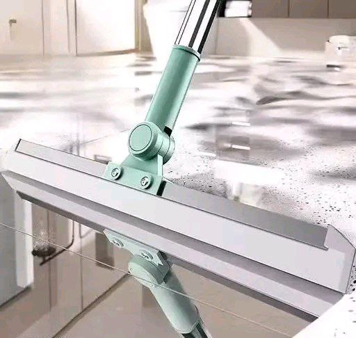 Magic Silicone Broom Floor Wiper | 180° Rotating Squeegee with Adjustable Long Handle for Floor, Tile, Marble, Glass & Window Cleaning