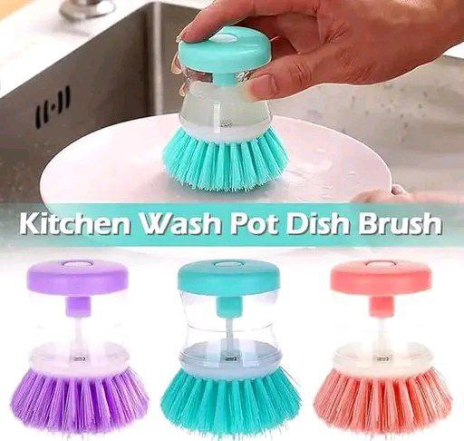 Dish Brush with Built-in Soap Dispenser (Pack of 1)