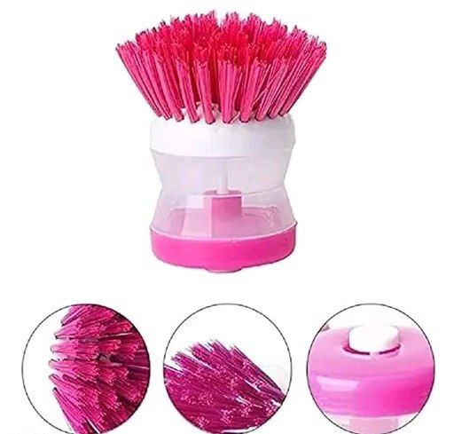 Dish Brush with Built-in Soap Dispenser (Pack of 1)