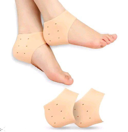 Half Heel Socks For Foot Care, Pain Relief & Heel Cracks- 1 Pair (Free Size)