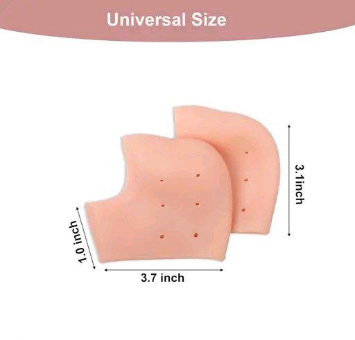 Half Heel Socks For Foot Care, Pain Relief & Heel Cracks- 1 Pair (Free Size)