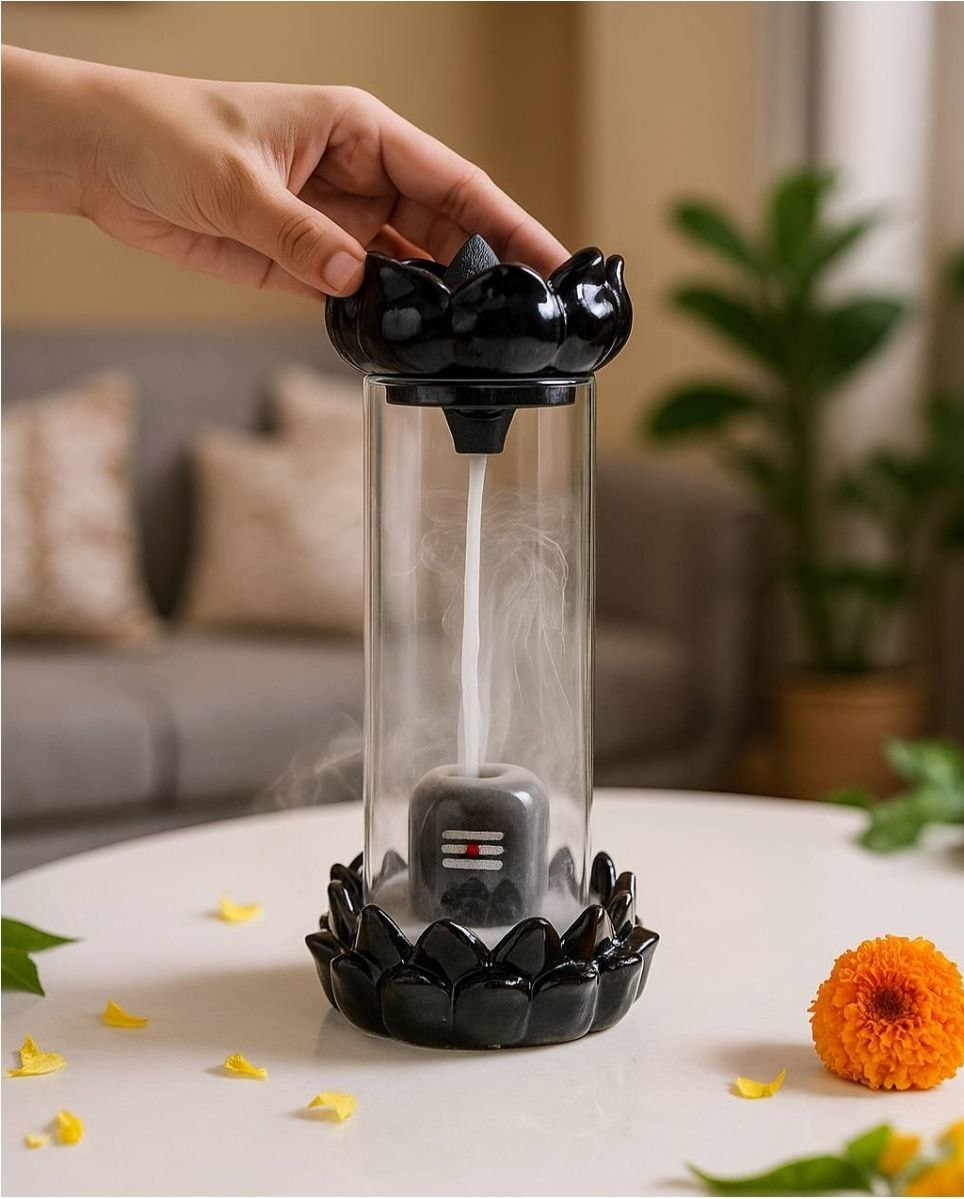 Smokey Shivling Fountain- Waterfall Smoke Effect Diffuser - Image 2