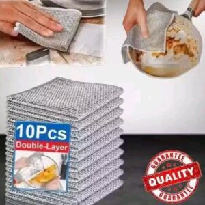 Non-Scratch Dishwashing Steel Scrubber for Utensils – Pack of 10